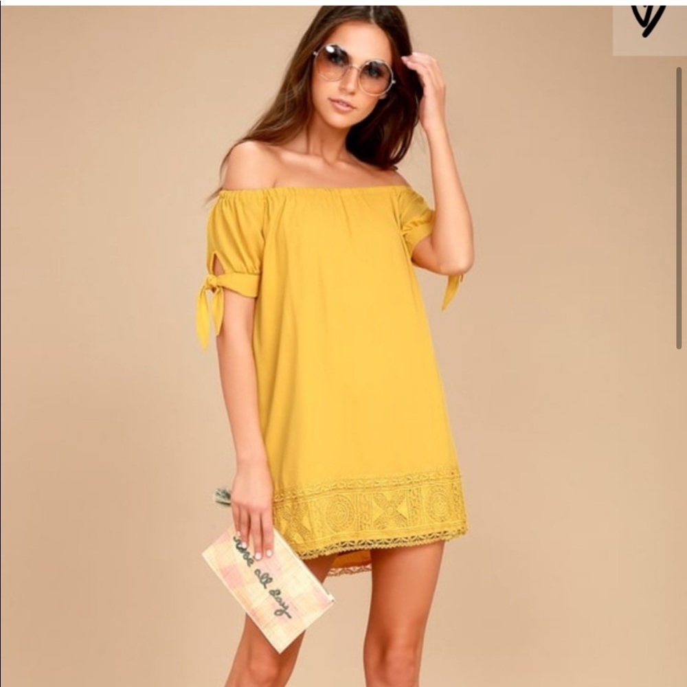 Lulu’s Yellow Shift Mini Dress